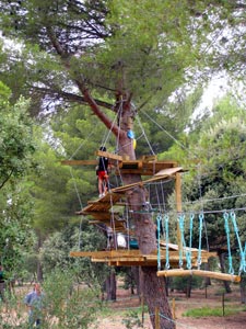 Accrobranches au parc de Figuerolles